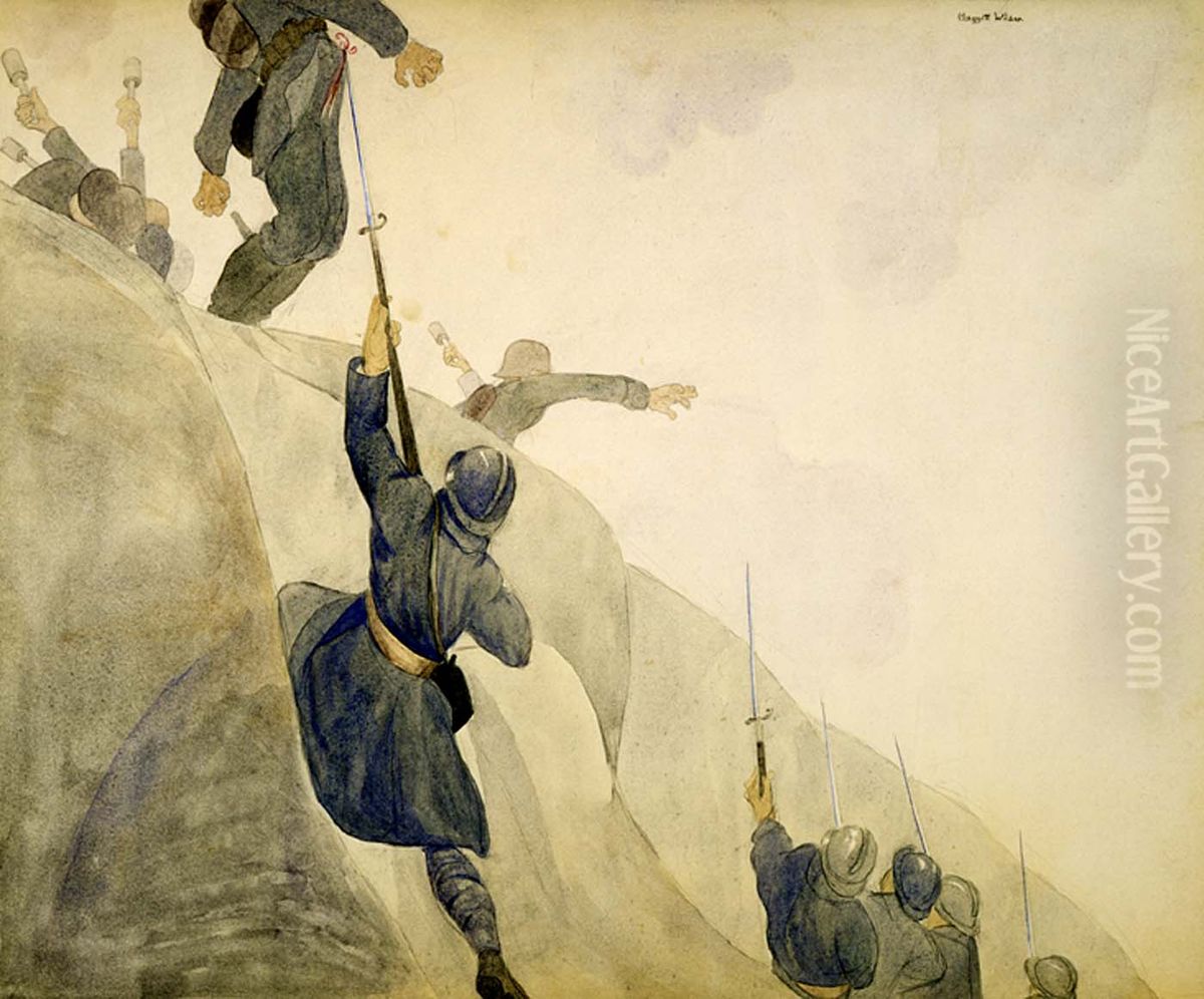 Rosalie, Rosalie! Rosalie is the Nickname for the French Bayonet Oil Painting by Claggett Wilson