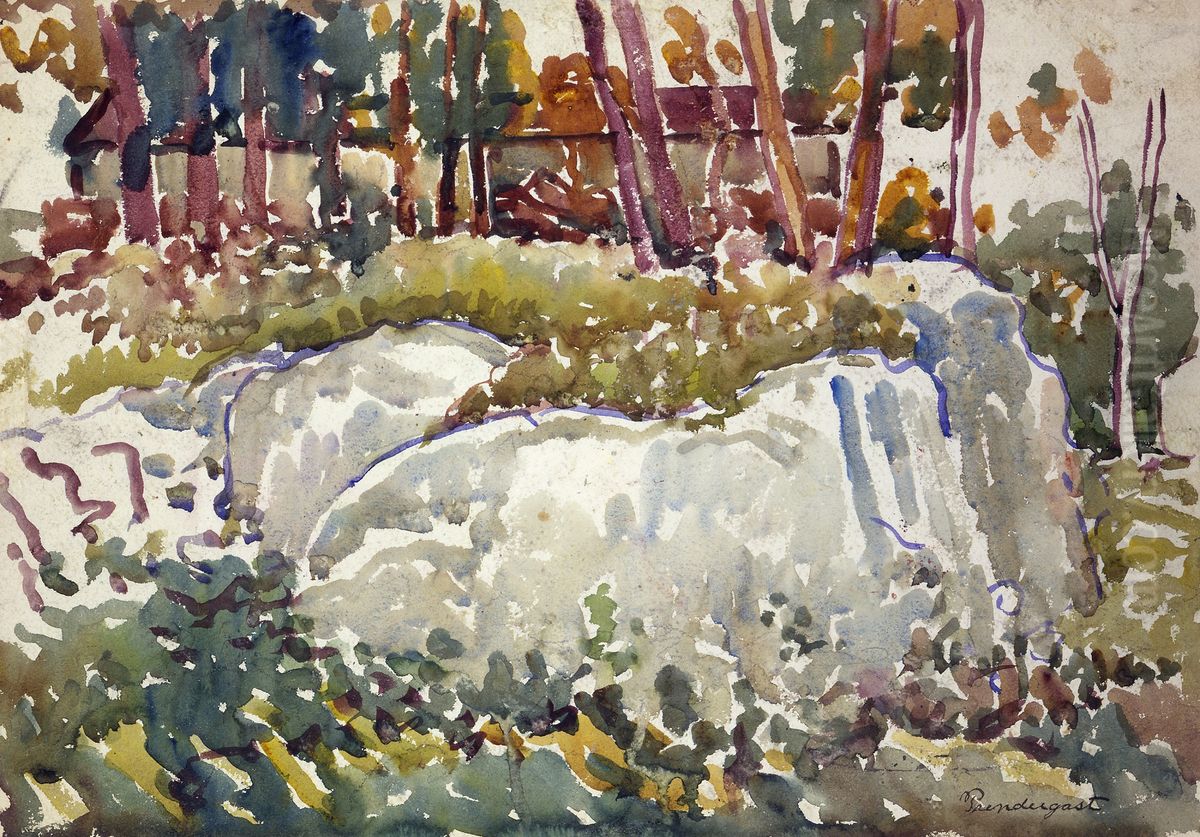 Rocks, Maine Oil Painting by unknown