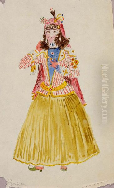 Persian Girl Oil Painting by Miner Kilbourne Kellogg