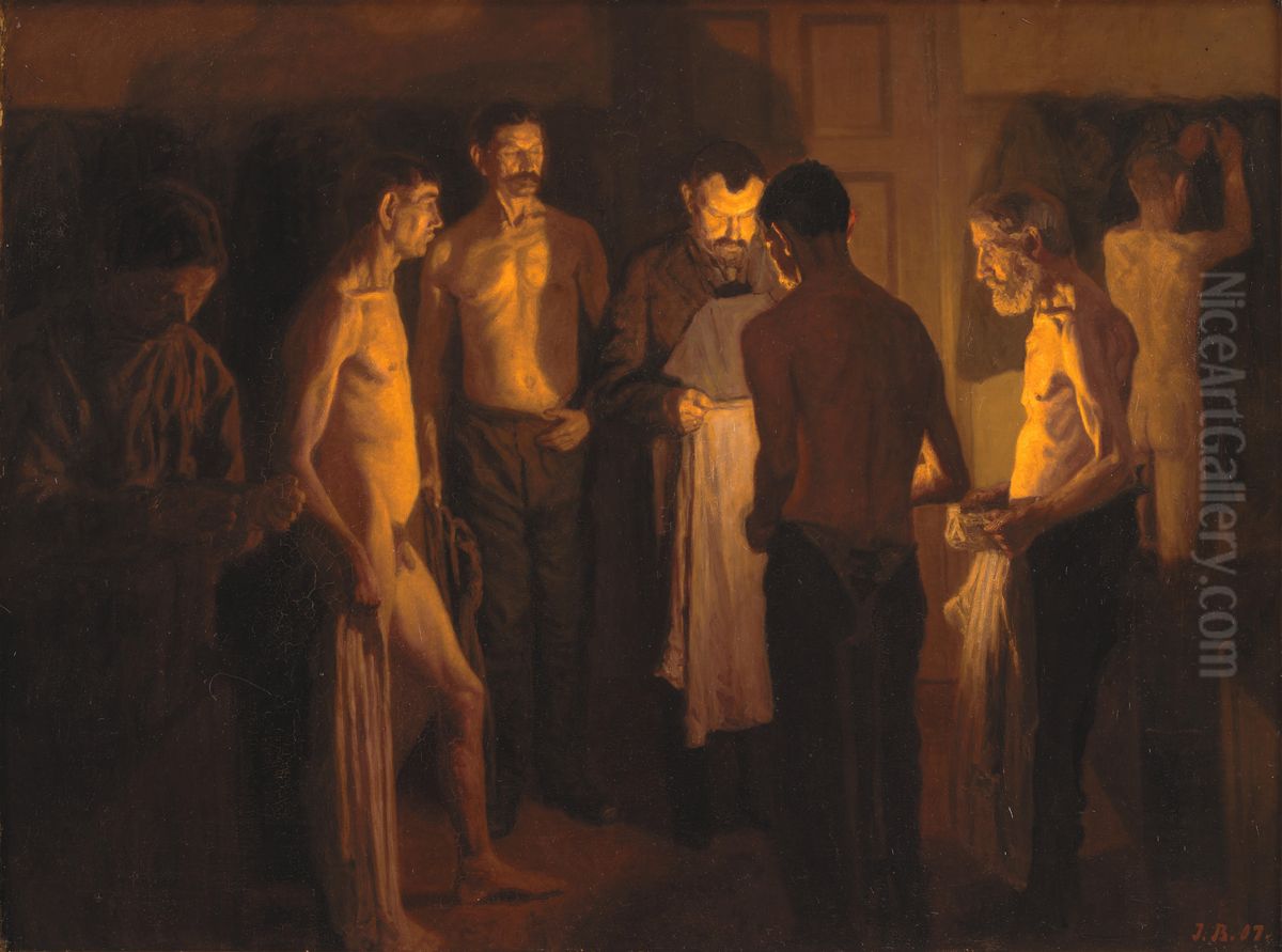 Bedtime at the Shelter Oil Painting by Jens Birkholm
