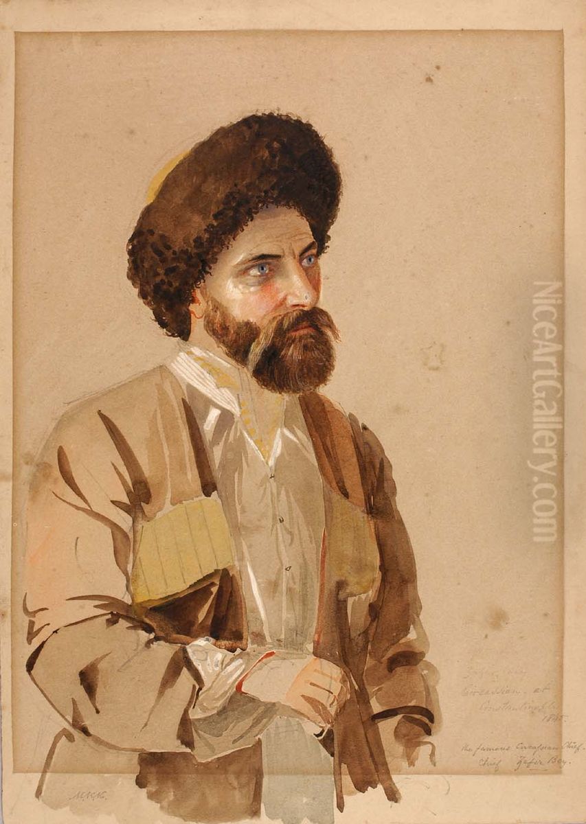 Circassian at Constantinople Oil Painting by Miner Kilbourne Kellogg