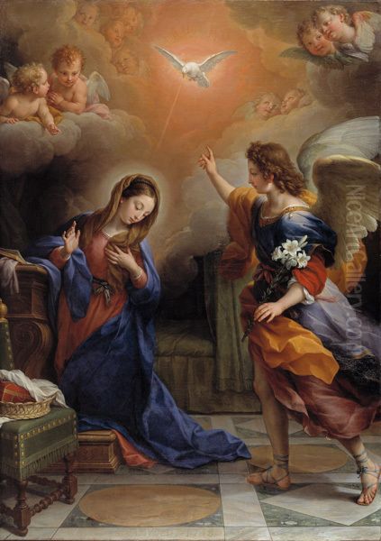 The Annunciation Oil Painting by Agostino Masucci