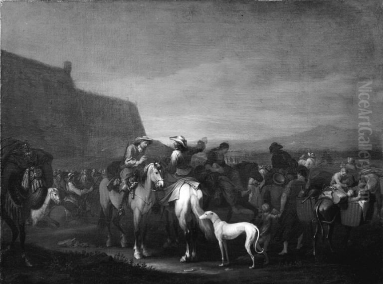 Breaking Camp Oil Painting by Rugendas, Georg Philipp I