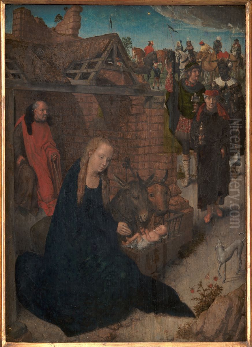 Kongernes tilbedelse Oil Painting by (manner of) Memling, Hans