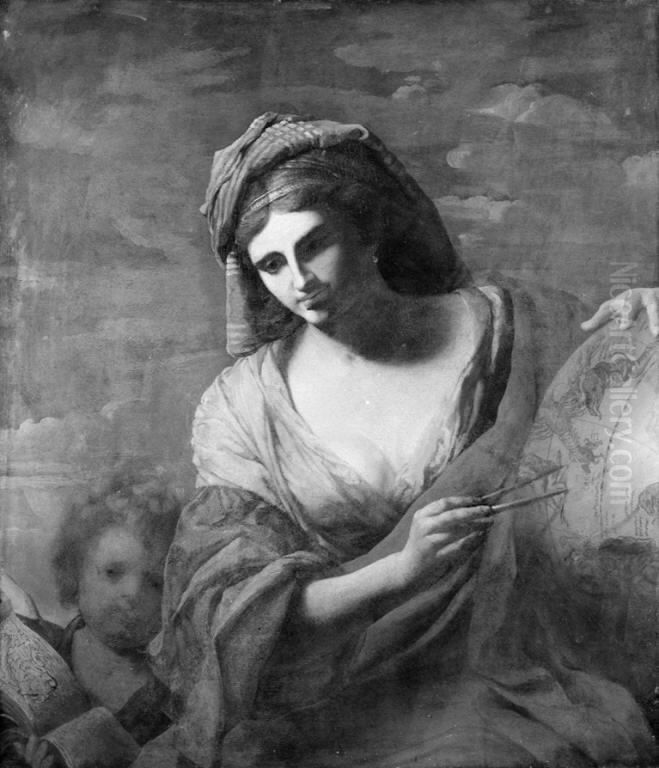 Urania Oil Painting by Carl Christian Seydewitz