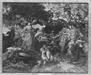 Women and Cherubs in a Glen