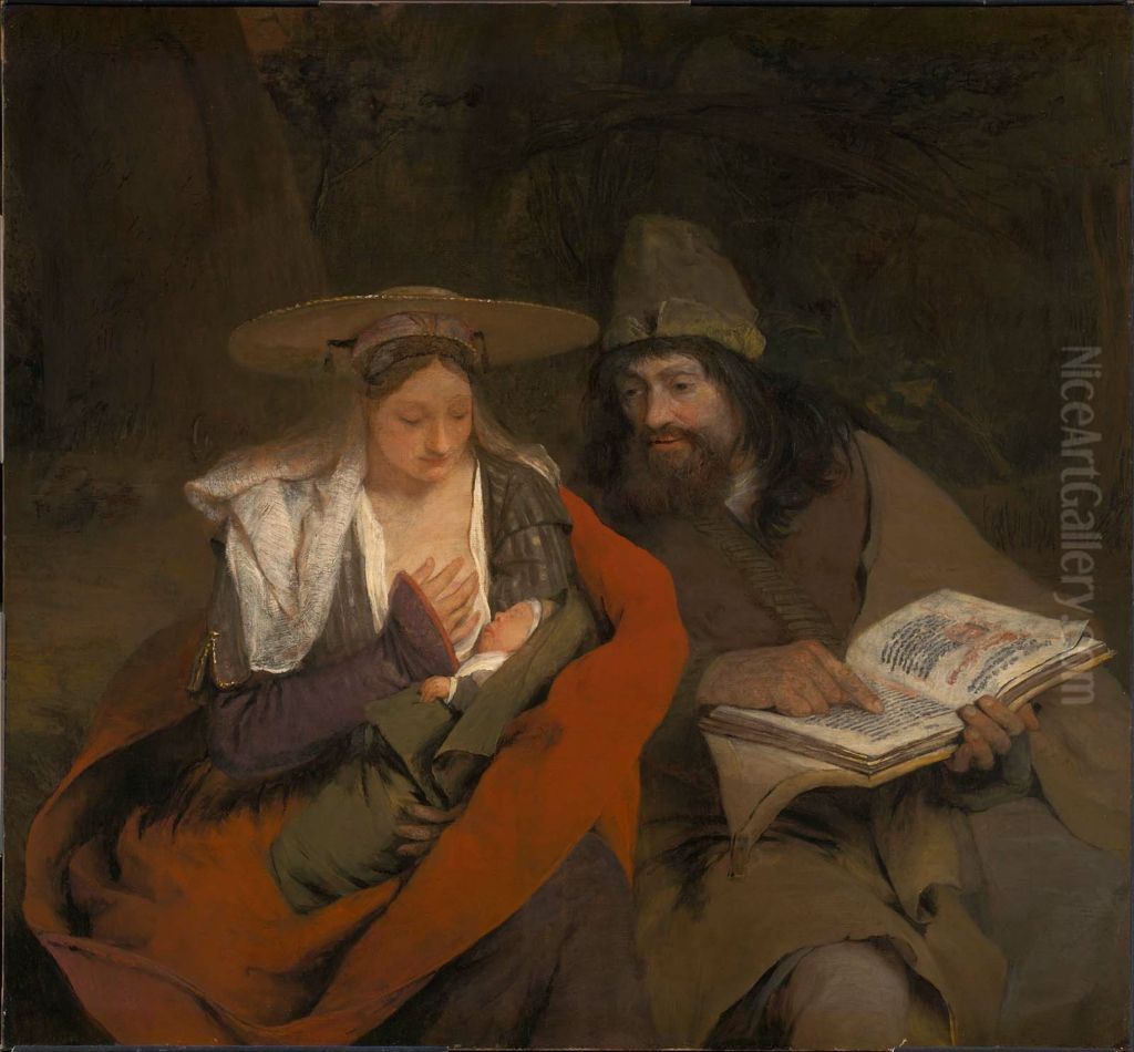 The Rest on The Flight into Egypt Oil Painting by Arent de Gelder
