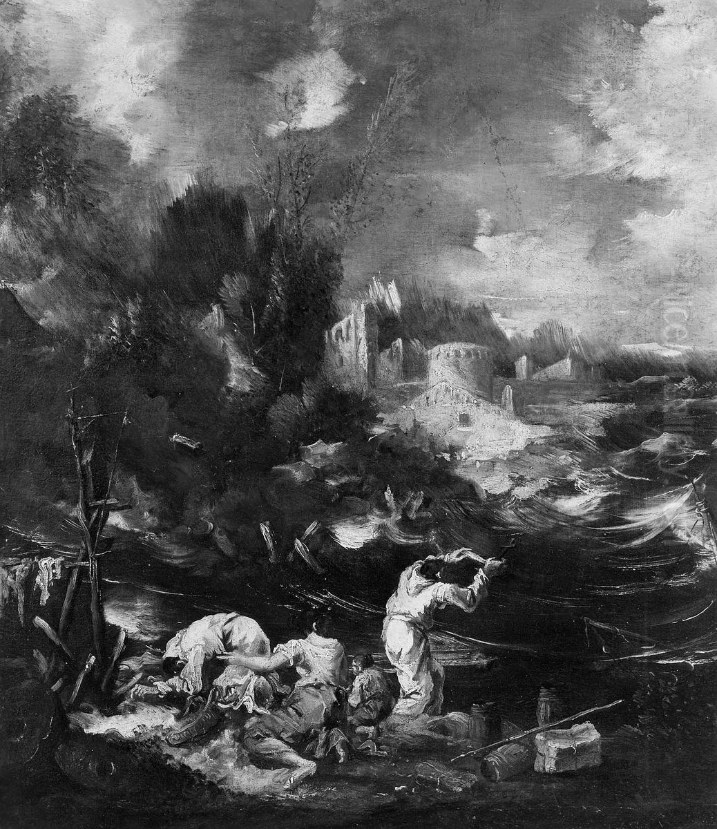 Shipwreck Oil Painting by Alessandro Magnasco Shipwreck Oil Painting by Alessandro Magnasco