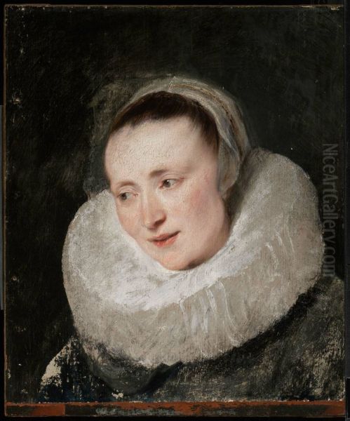 Margareta Snyders (Born de Vos) Oil Painting by Anthony Van Dyck