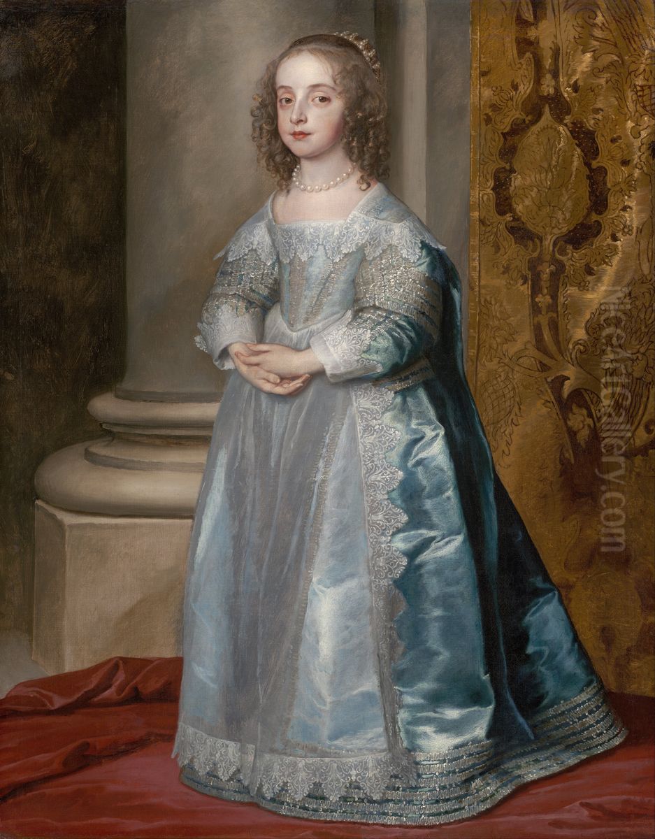 Princess Mary, Daughter of Charles I Oil Painting by Sir Anthony Van Dyck