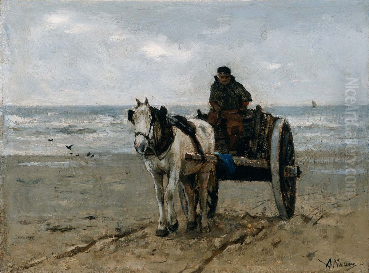 Seaweed Gatherer Oil Painting by Anton Mauve