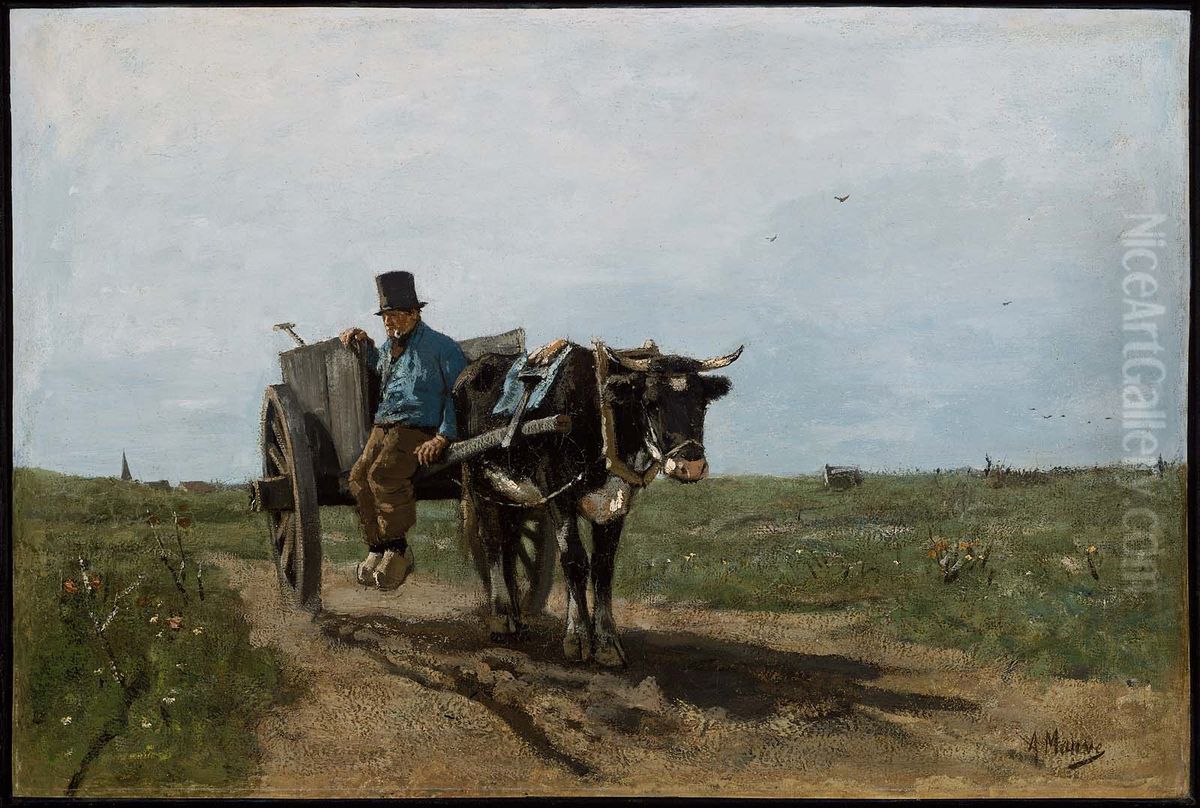 Carter on a Country Road Oil Painting by Anton Mauve
