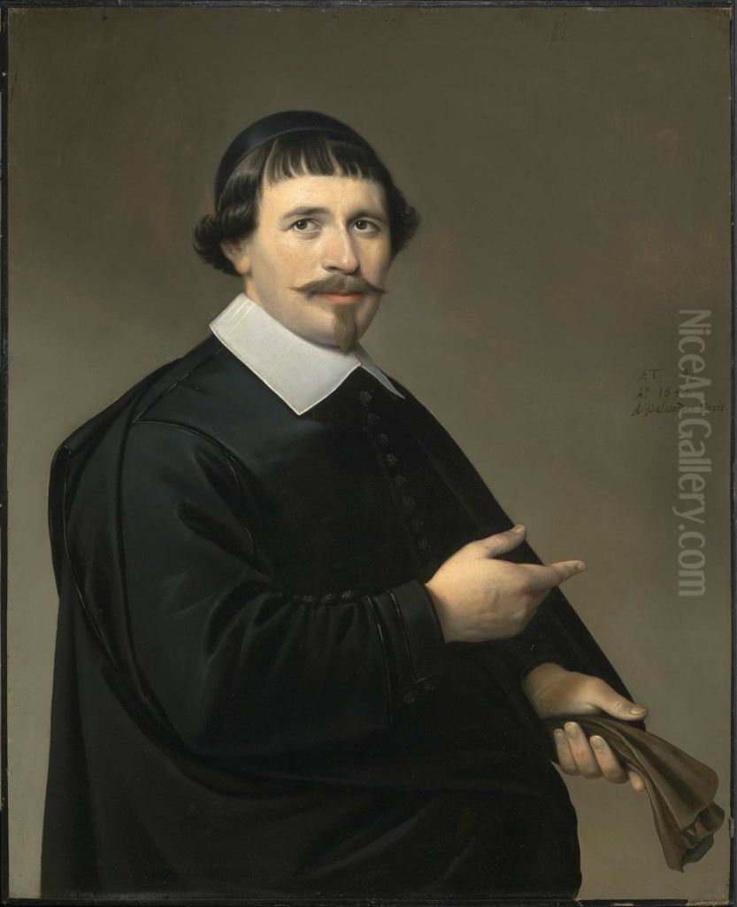 Portrait of a Minister Oil Painting by Anthonie Palamedesz.