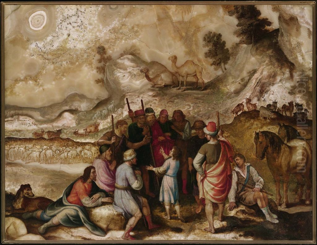 Joseph Explaining His Dream to His Brothers Oil Painting by Antonio Tempesta