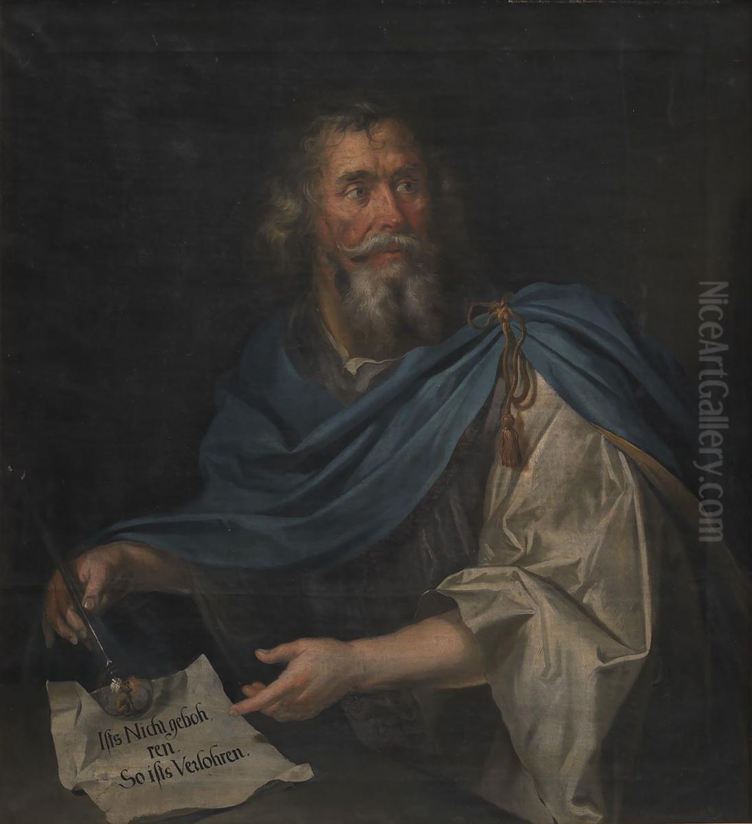 The Alchemist Lorens Weiskopf Oil Painting by Henrich Dittmers