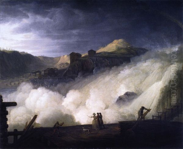 Sarpsfossen in Norwegen Oil Painting by Eric Paulsen