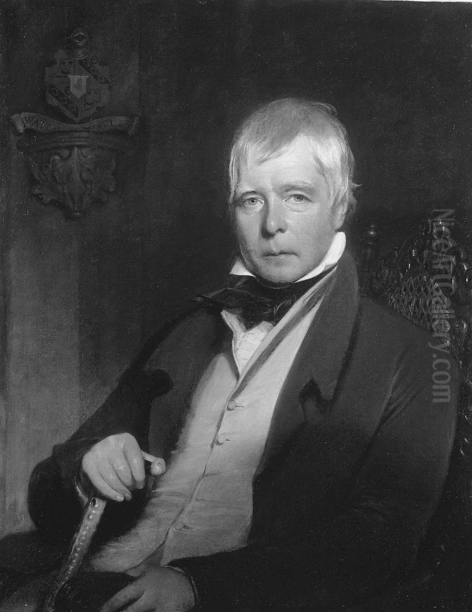 Sir Walter Scott Oil Painting by Charles Robert Leslie