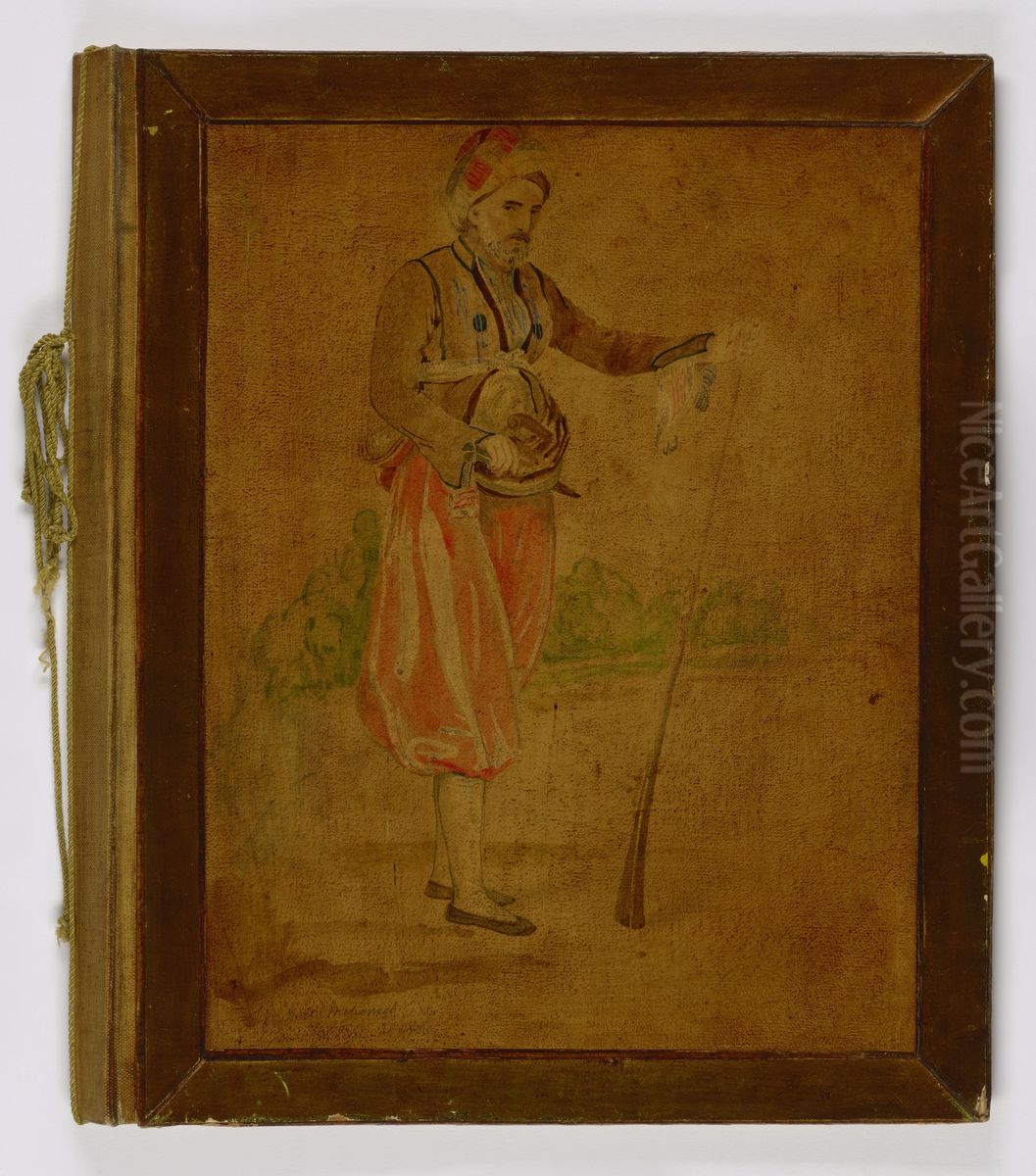 Turkish Soldier (Painted Album Cover) Oil Painting by unknown