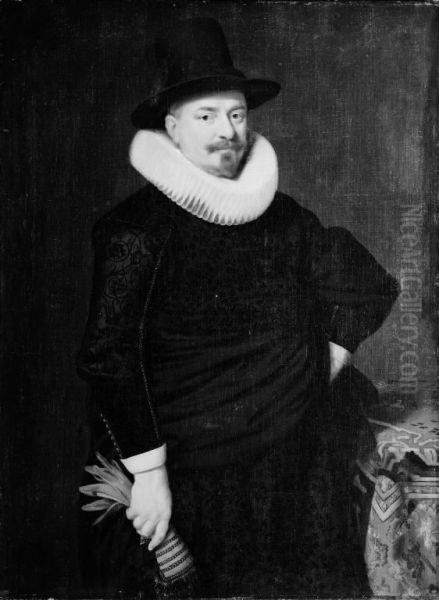 Portrait of a 38-Year-Old Man Oil Painting by Cornelis van der Voort