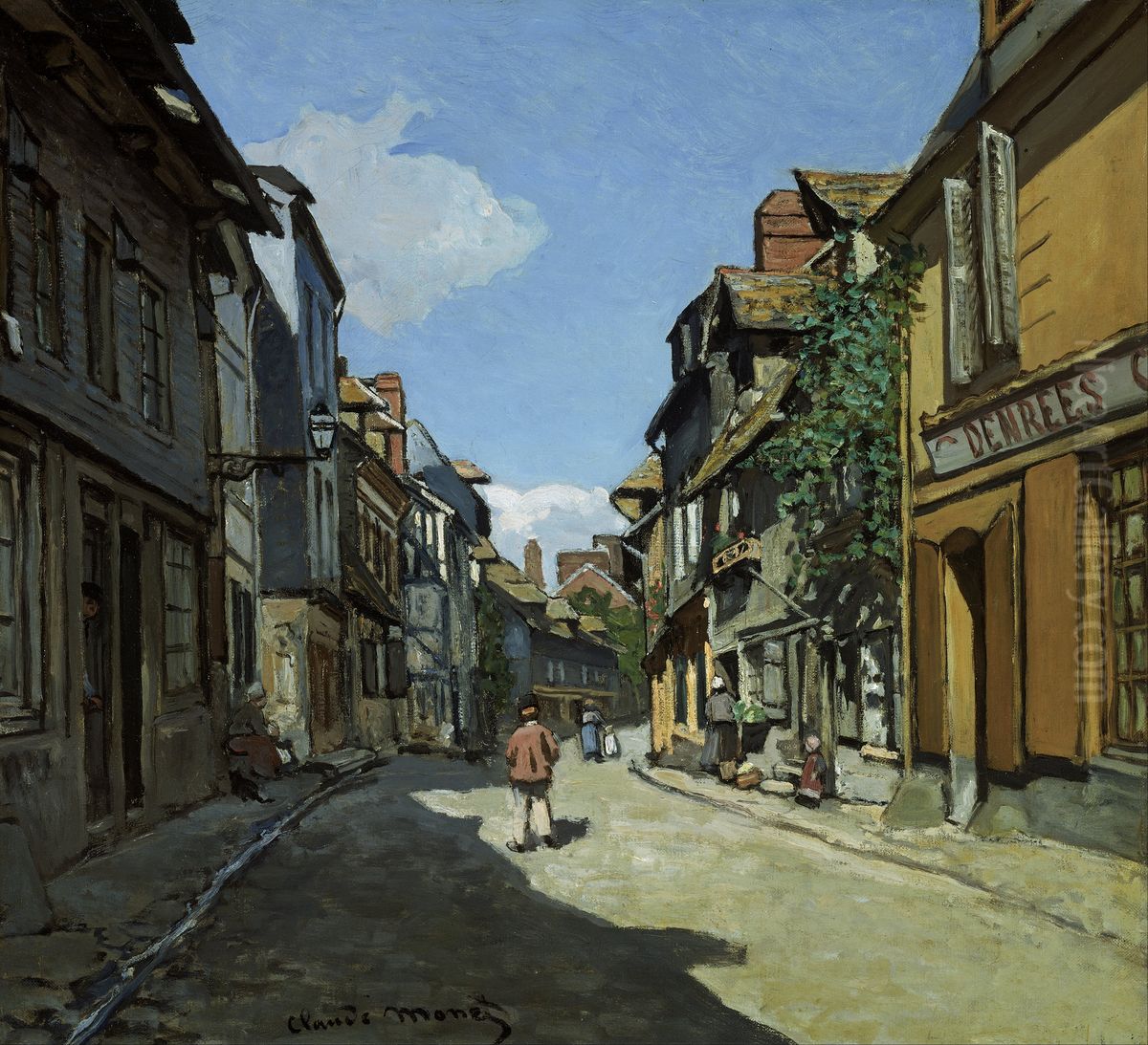 Rue de la Bavole, Honfleur Oil Painting by Claude Oscar Monet Rue de la Bavole, Honfleur Oil Painting by Claude Oscar Monet