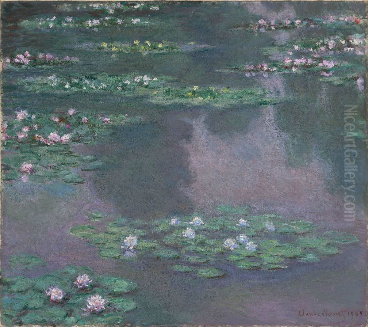 Water Lilies Oil Painting by Claude Oscar Monet