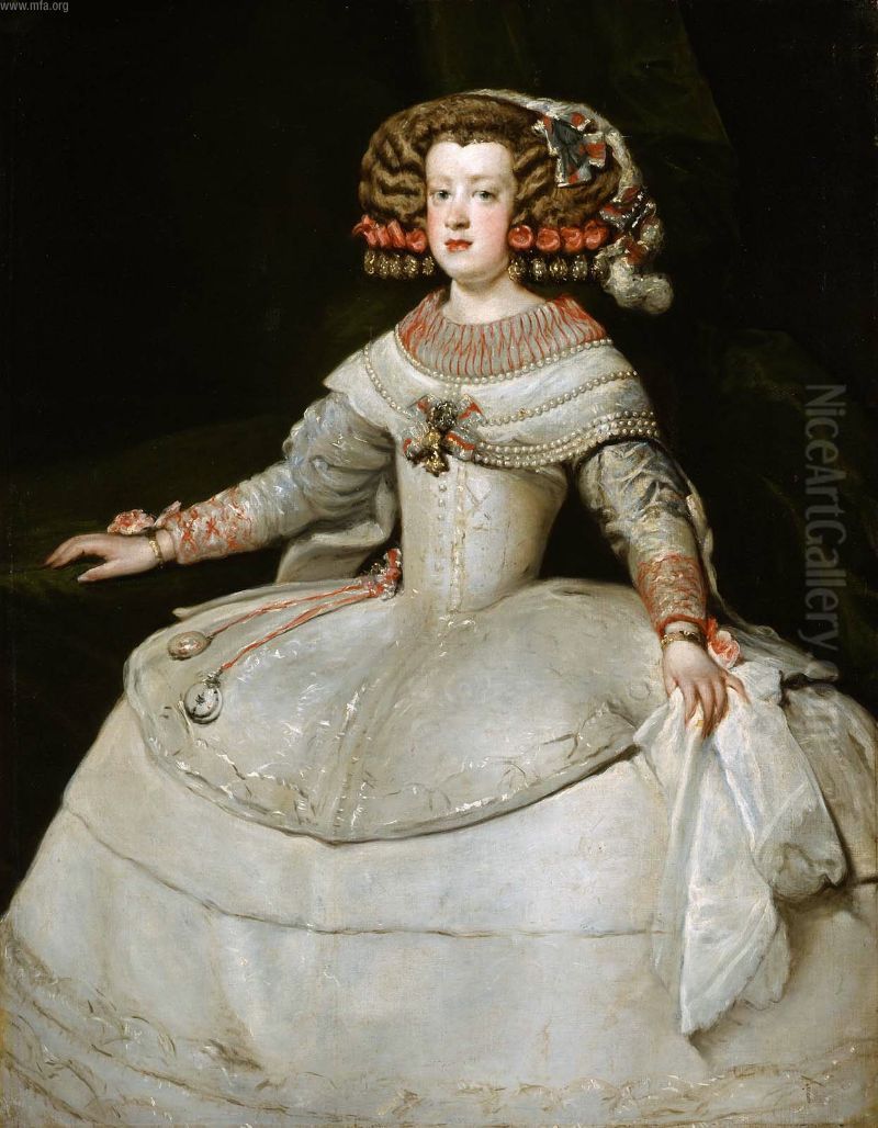 La infanta Maria Teresa de Espana Oil Painting by Diego Rodriguez de Silva y Velazquez La infanta Maria Teresa de Espana Oil Painting by Diego Rodriguez de Silva y Velazquez