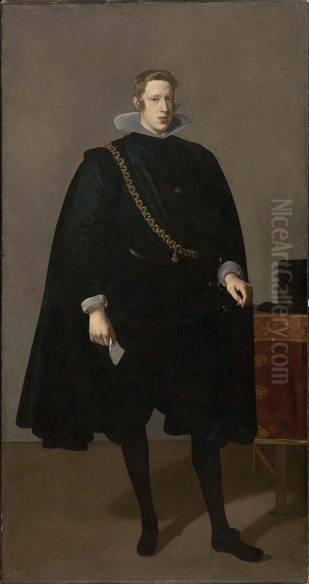 Philip IV, King of Spain Oil Painting by Diego Rodriguez de Silva y Velazquez