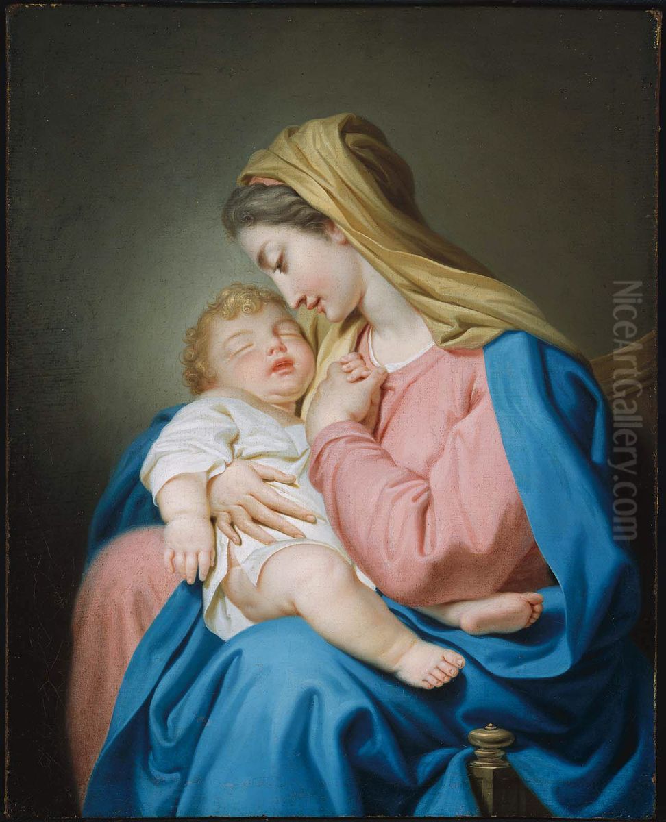 Virgin and Child Oil Painting by Domenico Corvi