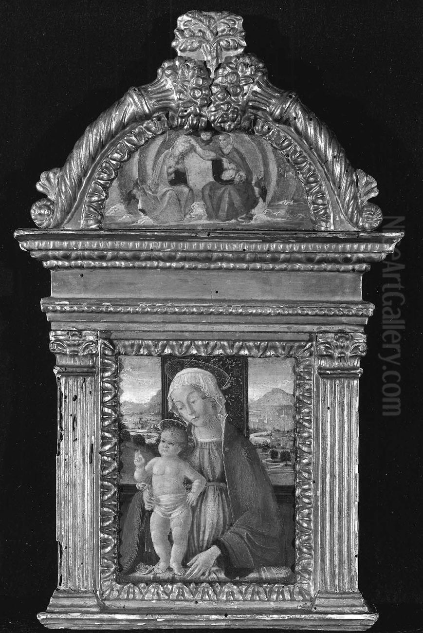 Virgin and Child; Coronation of the Virgin Oil Painting by Ghirlandaio Domenico