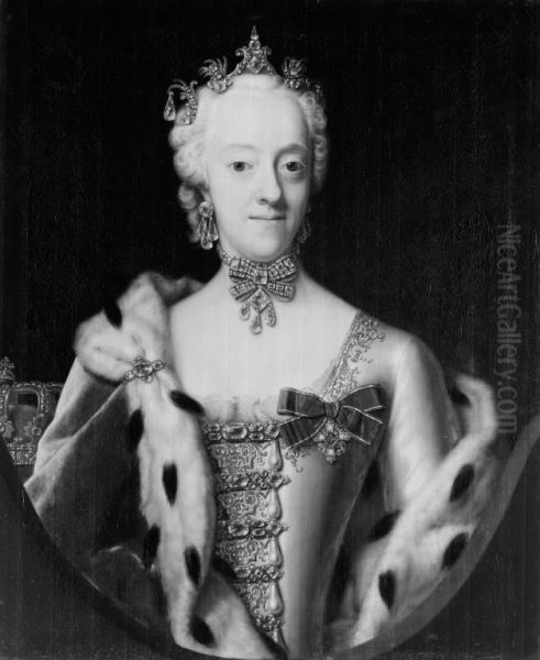 Princess Charlotte Amalie, Daughter of Frederik IV, 1740 Oil Painting by Andreas Moller
