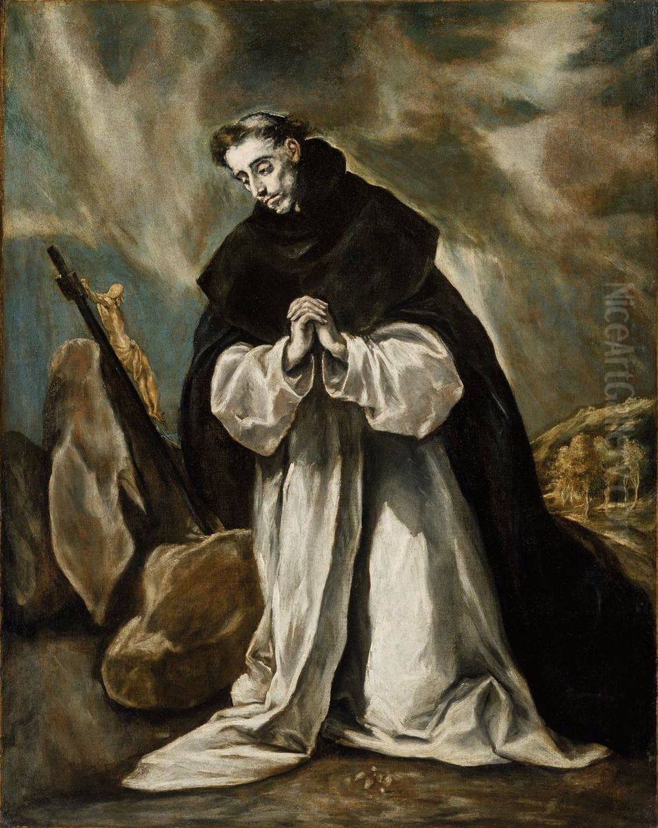 Saint Dominic in Prayer Oil Painting by El Greco