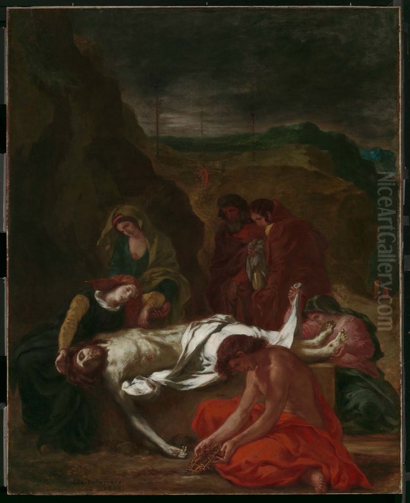 The Lamentation (Christ at the Tomb) Oil Painting by Eugene Delacroix