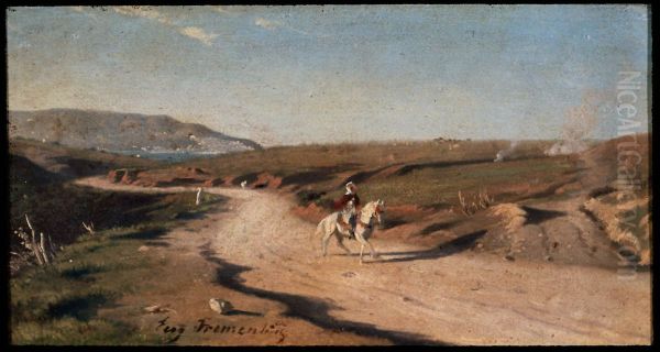 North African Landscape Oil Painting by Eugene Fromentin