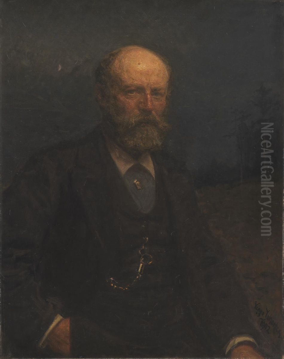 Self-Portrait Oil Painting by Viggo Johansen