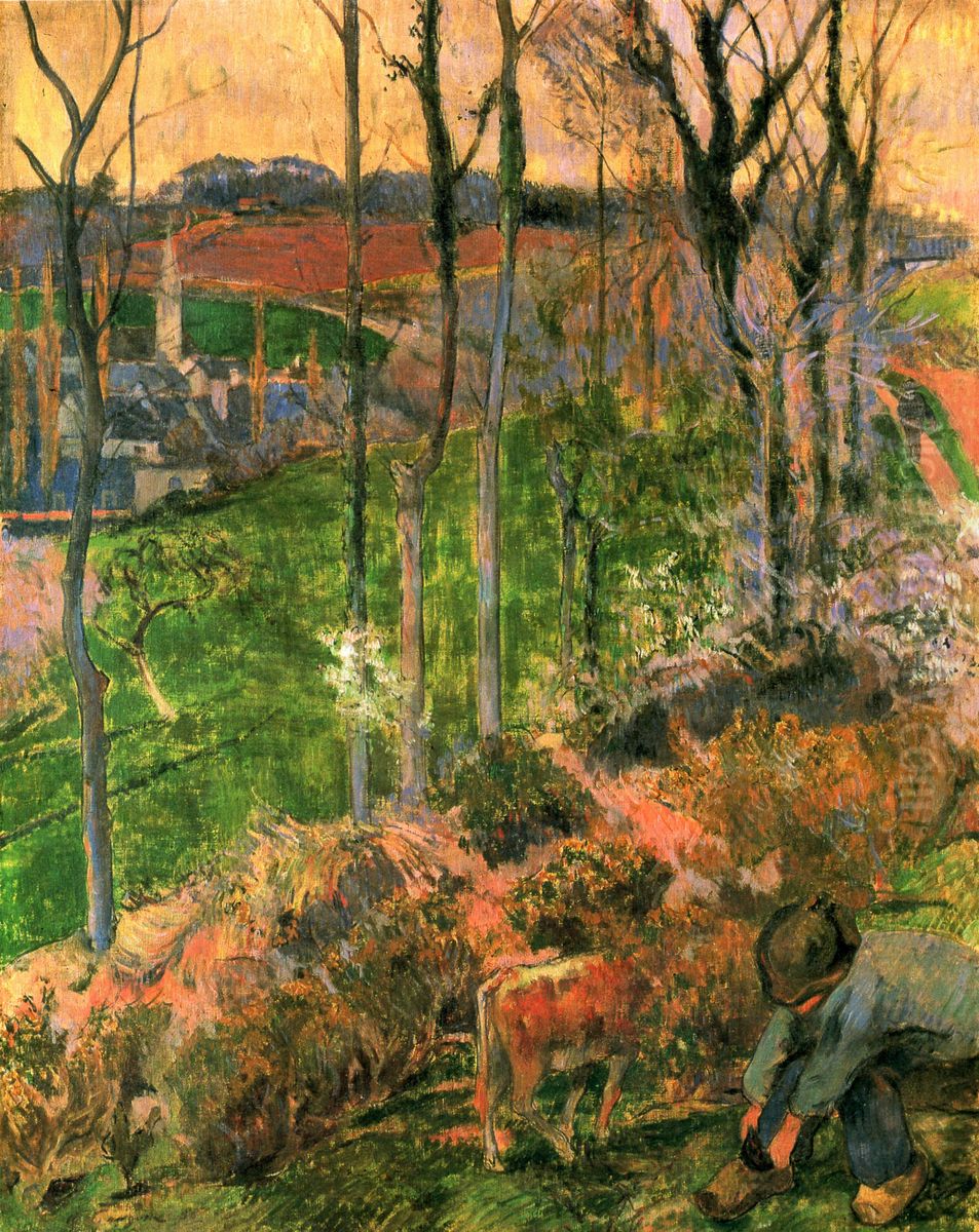 Landscape from Pont-Aven, Brittany Oil Painting by Paul Gauguin