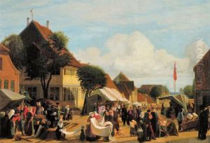 En markedsdag i Fredericia (Marked pa Korsgade)