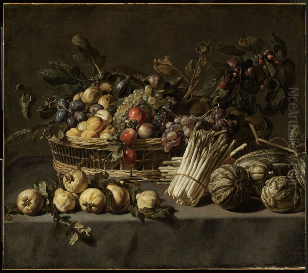 Vegetables and a Basket of Fruit on a Table Oil Painting by Frans Snyders Vegetables and a Basket of Fruit on a Table Oil Painting by Frans Snyders