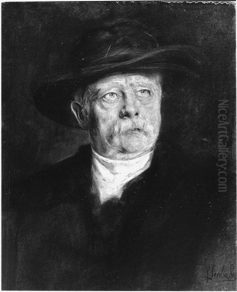 Otto Bismarck Oil Painting by Franz von Lenbach