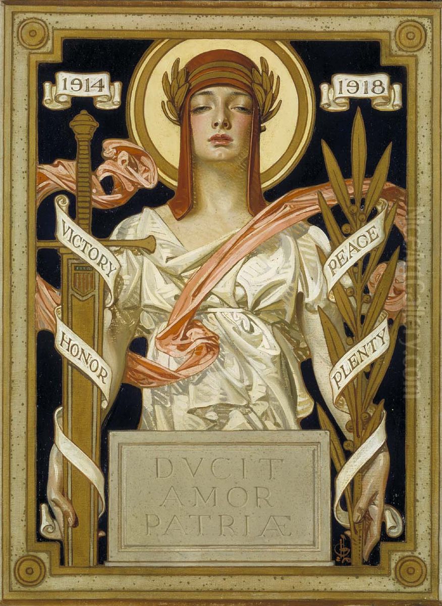 Great War Victory Illustration for The Saturday Evening Post, 1918 Oil Painting by J. C. Leyendecker