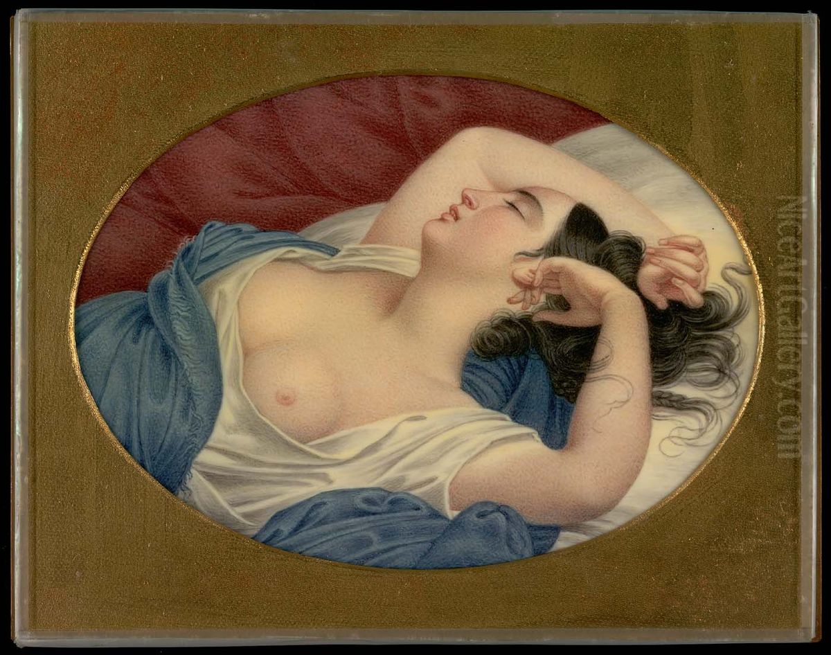 Sleeping Beauty Oil Painting by Henry Brintnell Bounetheau