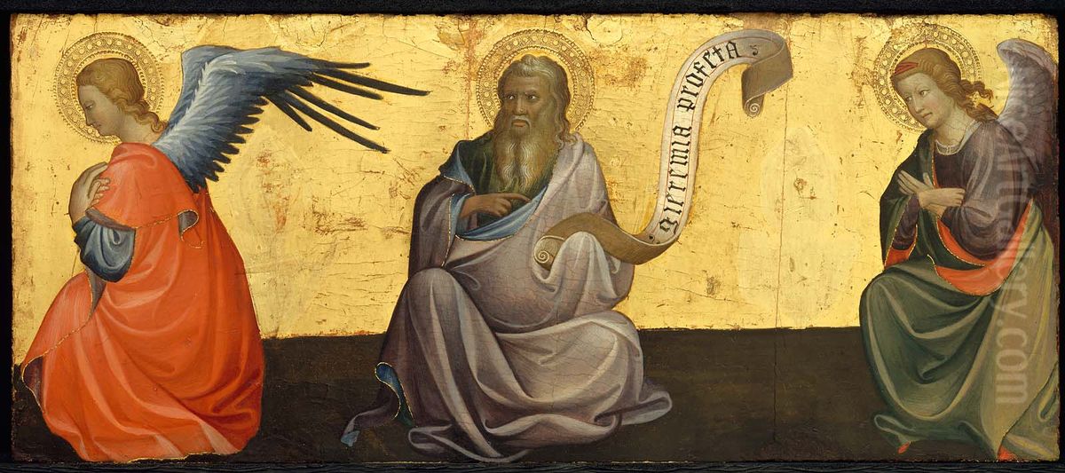 Jeremiah with Two Angels Oil Painting by Gherardo Starnina