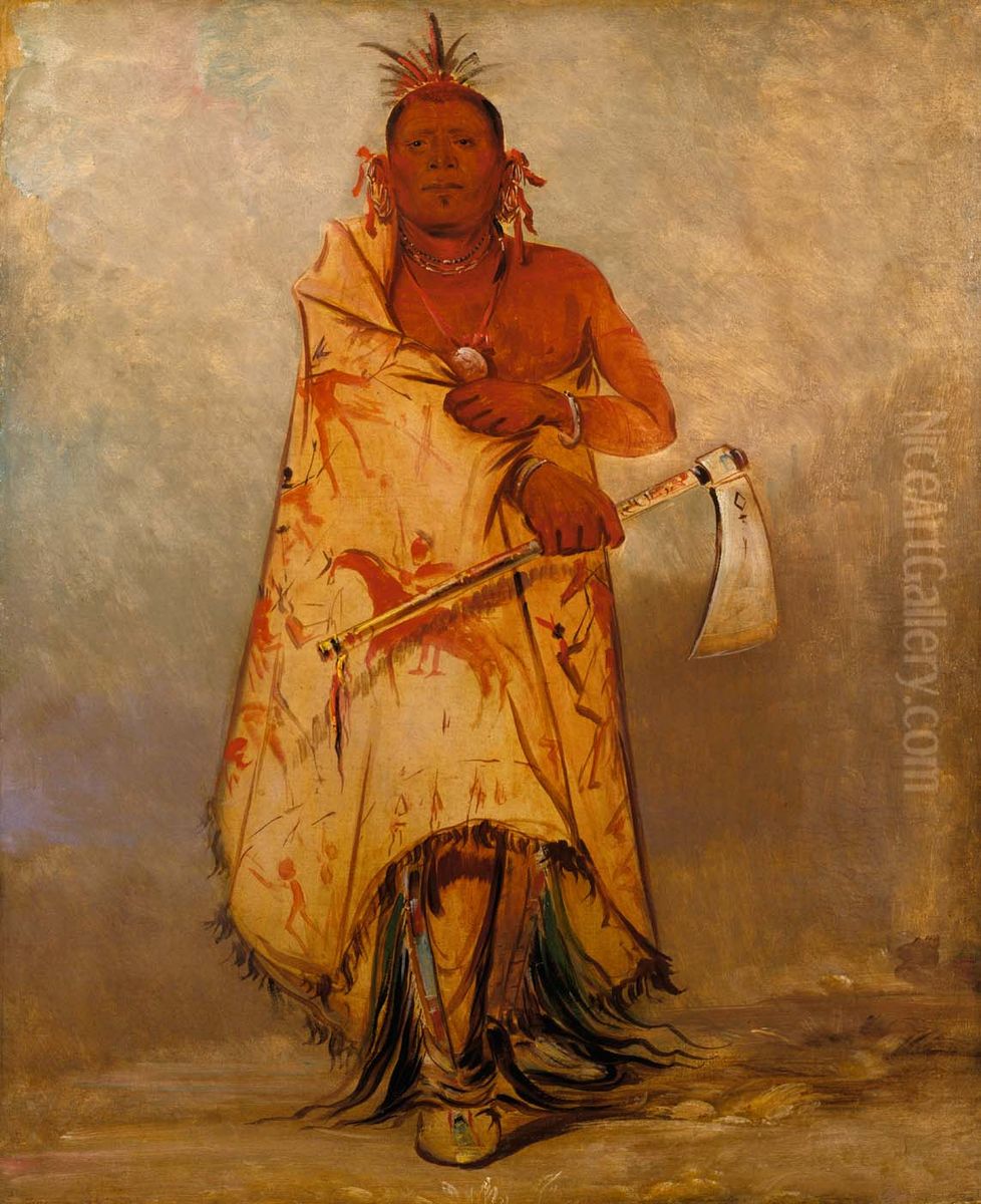 Le-shaw-loo-lah-le-hoo, Big Elk, Chief of the Skidi (Wolf) Pawnee Oil Painting by George Catlin