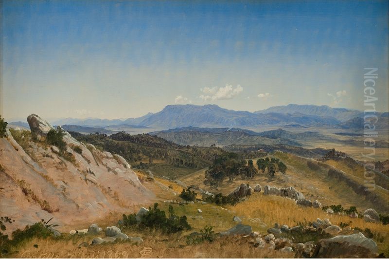 Rocky Hills near Civitella Oil Painting by P. C. Skovgaard