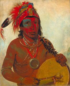 Toh-to-wah-kon-da-pee, Blue Medicine, a Medicine Man of the Ting-ta-to-ah Band