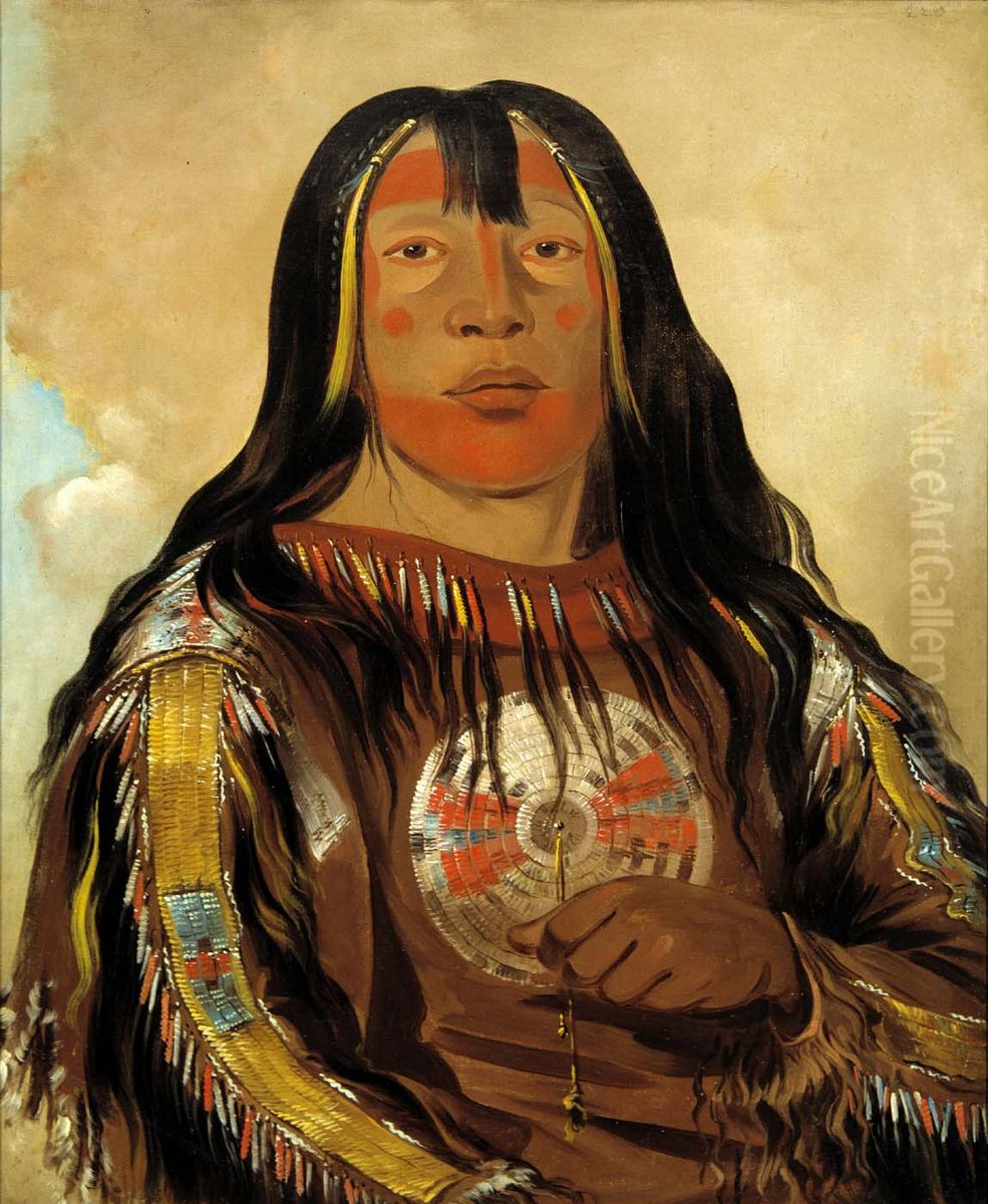 Peh-to-pe-kiss, Eagle's Ribs, a Piegan Chief Oil Painting by George Catlin
