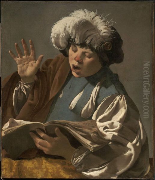 Singing Boy Oil Painting by Hendrick Ter Brugghen