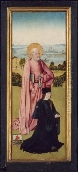 Pieter van Os with Saint Peter (inner face). Oil Painting by Hieronymus Bosch