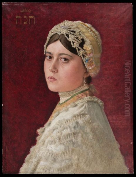 Hannah Oil Painting by Isidor Kaufmann