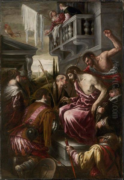 The Mocking of Christ Oil Painting by Jacopo Bassano