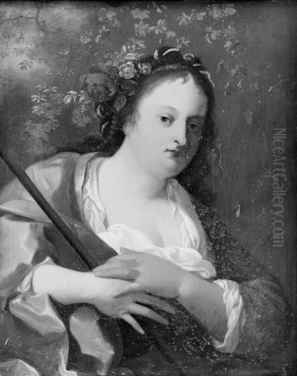 Shepherdess Oil Painting by Cornelius van Poelenburgh